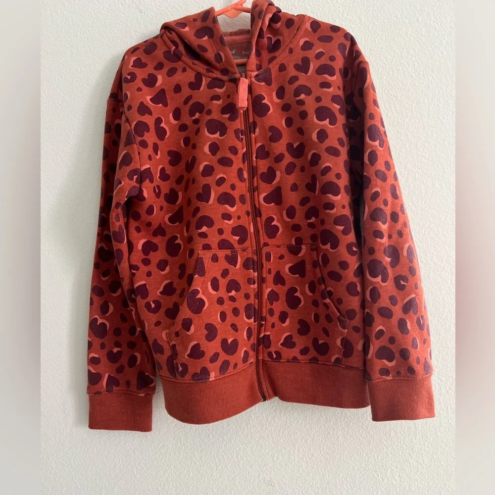 Cat & Jack Red Heart Print Kids Hoodie - Picture 10 of 14